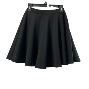Made By Johnny Skater Skirt Women Small Black Mini Flared Knit‎ School Girl